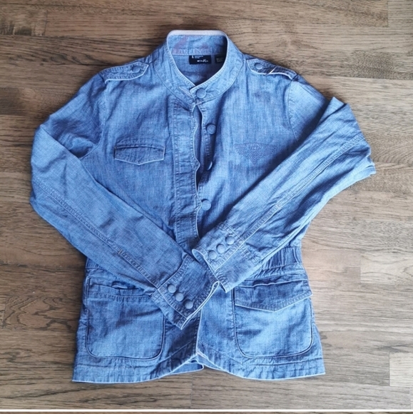 Oakley Chambray Denim Jacket Spring Small - Picture 1 of 10